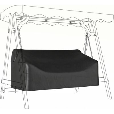 Outsunny Hollywoodschaukel Abdeckung 3 Sitzer, Wasserdicht Winddicht Schutzhülle für Gartenschaukel, UV-Beständig Abdeckplane für Hängesessel, Gartenmöbel, 185 x 76 x 81 cm Schwarz Aosom Outsunny Hollywoodschaukel Abdeckung 3 Sitzer, Wasserdicht Winddicht Schutzhülle für Gartenschaukel, UV-Beständig Abdeckplane für Hängesessel, Gartenmöbel, 185 x 76 x 81 cm Schwarz Aosom