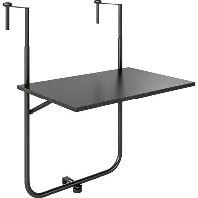 Outsunny Balkontisch zum Einhängen klappbarer Hängetisch 3-fach höhenverstellbar bis 15 kg 62x60 cm Schwarz für Balkon & Terrasse Aosom.de Outsunny Balkontisch zum Einhängen klappbarer Hängetisch 3-fach höhenverstellbar bis 15 kg 62x60 cm Schwarz für Balkon & Terrasse Aosom.de
