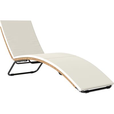 Outsunny Poly Rattan Sonnenliege S-förmige Gartenliege mit Auflage atmungsaktive Sitzfläche Stahlrahmen, UV-beständige Relaxliege Outdoor Rattan Liege Gartenmöbel für Garten Terrasse Pool Cremeweiß Aosom Outsunny Poly Rattan Sonnenliege S-förmige Gartenliege mit Auflage atmungsaktive Sitzfläche Stahlrahmen, UV-beständige Relaxliege Outdoor Rattan Liege Gartenmöbel für Garten Terrasse Pool Cremeweiß Aosom