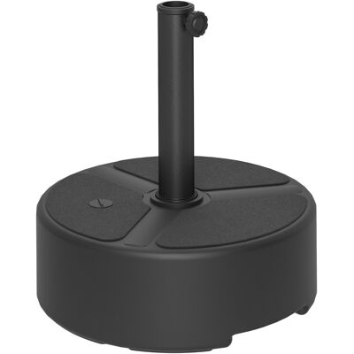 Outsunny Sonnenschirmständer aus HDPE Befüllbar Schirmständer 18kg/20kg mit Sand Wasser, Rund Schirmhalter, Schirmgewicht für Sonnenschirm Ø38mm/48mm, für Balkon Terasse Garten Schwarz Aosom Outsunny Sonnenschirmständer aus HDPE Befüllbar Schirmständer 18kg/20kg mit Sand Wasser, Rund Schirmhalter, Schirmgewicht für Sonnenschirm Ø38mm/48mm, für Balkon Terasse Garten Schwarz Aosom