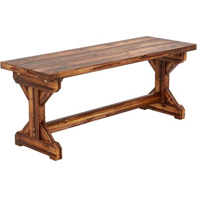 Outsunny 2-Sitzer Gartenbank wetterfest Sitzbank aus Holz Parkbank mit X-Basis 240kg Belastbar Balkonbank Gartenmöbelfür Garten, Balkon, Terrasse Park, Hof, Veranda 114 x 40 x 46 cm Verkohlt Aosom Outsunny 2-Sitzer Gartenbank wetterfest Sitzbank aus Holz Parkbank mit X-Basis 240kg Belastbar Balkonbank Gartenmöbelfür Garten, Balkon, Terrasse Park, Hof, Veranda 114 x 40 x 46 cm Verkohlt Aosom