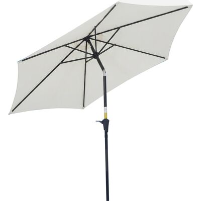 Outsunny Knickschirm Sonnenschirm Gartenschirm mit Handkurbel 2,6 m Alu Polyester 180/㎡ Beige, ideal für Garten & Terrasse Aosom.de Outsunny Knickschirm Sonnenschirm Gartenschirm mit Handkurbel 2,6 m Alu Polyester 180/㎡ Beige, ideal für Garten & Terrasse Aosom.de