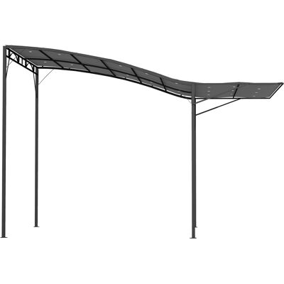 Outsunny Pergola Pavillon 3x2,5m Stahl Wasserabweisend Sonnenschutz mit verstellbares Dach Wandmontage Gartenpavillon freistehend Terrassenüberdachung Überdachung für Garten Balkon Dunkelgrau Aosom Outsunny Pergola Pavillon 3x2,5m Stahl Wasserabweisend Sonnenschutz mit verstellbares Dach Wandmontage Gartenpavillon freistehend Terrassenüberdachung Überdachung für Garten Balkon Dunkelgrau Aosom