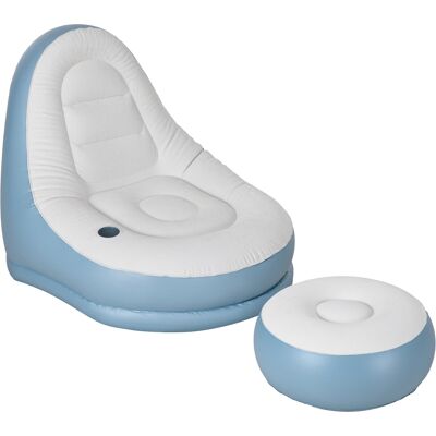 Outsunny Aufblasbares Sofa - Weiß, 125x100x87 cm - Camping & Zuhause Outsunny Aufblasbares Sofa - Weiß, 125x100x87 cm - Camping & Zuhause