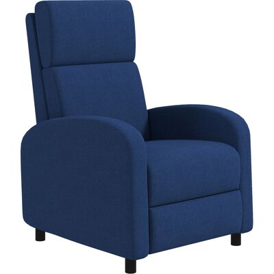HOMCOM Liegesessel Relaxsessel Wohnzimmer Relaxsessel mit manuell einstellbarer Rückenlehne bis zu 160°, integrierte Fußstütze für Wohnzimmer Schlafzimmer Büro Heimkino, Belastbarkeit 120 kg, Blau Aosom HOMCOM Liegesessel Relaxsessel Wohnzimmer Relaxsessel mit manuell einstellbarer Rückenlehne bis zu 160°, integrierte Fußstütze für Wohnzimmer Schlafzimmer Büro Heimkino, Belastbarkeit 120 kg, Blau Aosom