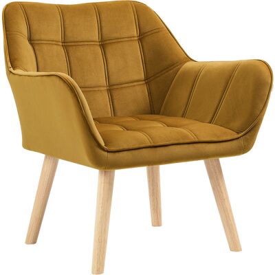 HOMCOM Gelber skandinavischer Sessel - Sessel HOMCOM Gelber skandinavischer Sessel - Sessel