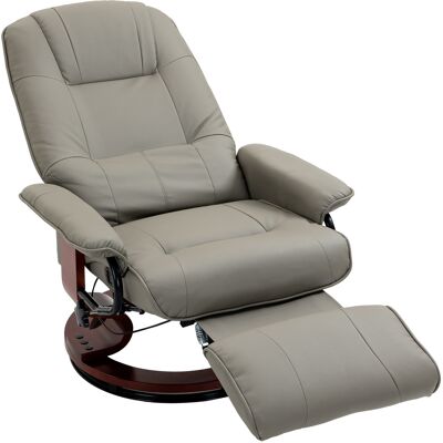 HOMCOM - Relax Recliner - Gray - Wood Legs - Recliner Chair HOMCOM - Relax Recliner - Gray - Wood Legs - Recliner Chair