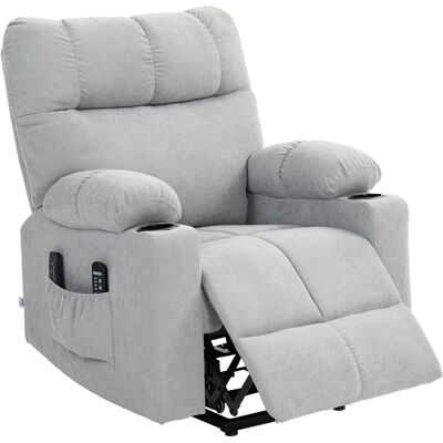 HOMCOM Seniorensessel mit Aufstehhilfe, elektrisch, mit 3 Modi, 8 Massagepunkten, Heizfunktion, Schaumstoff, 91 x 95 x 109 cm, Hellgrau Aosom HOMCOM Seniorensessel mit Aufstehhilfe, elektrisch, mit 3 Modi, 8 Massagepunkten, Heizfunktion, Schaumstoff, 91 x 95 x 109 cm, Hellgrau Aosom