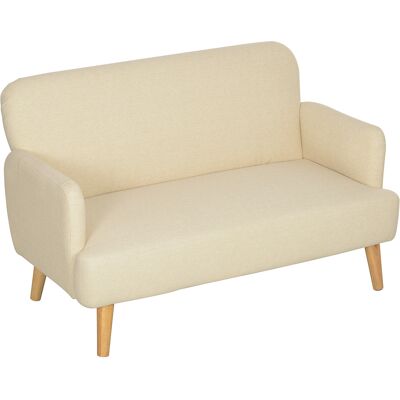 HOMCOM 2 Sitzer Sofa - Samtoptik - Holzbeine - Dicke Polsterung Sofa HOMCOM 2 Sitzer Sofa - Samtoptik - Holzbeine - Dicke Polsterung Sofa