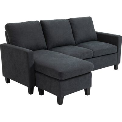 HOMCOM - Ecksofa Stoffsofa Eckcouch - Sofa HOMCOM - Ecksofa Stoffsofa Eckcouch - Sofa