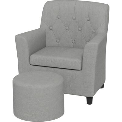 AIYAPLAY Kindersessel mit Fußhocker Kindersofa ab 18 Monaten in Leinentoptik Eukalyptusholz Grau 45 x 43 x 50,5 cm für Kinderzimmer Aosom.de AIYAPLAY Kindersessel mit Fußhocker Kindersofa ab 18 Monaten in Leinentoptik Eukalyptusholz Grau 45 x 43 x 50,5 cm für Kinderzimmer Aosom.de