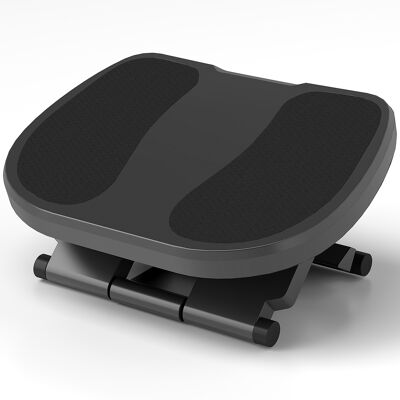 HOMCOM Fußstütze Schreibtisch, 3 Stufig Höhenverstellbar Fußbank, Ergonomische Fußablage, für Homeoffice, Büro, Grau Aosom HOMCOM Fußstütze Schreibtisch, 3 Stufig Höhenverstellbar Fußbank, Ergonomische Fußablage, für Homeoffice, Büro, Grau Aosom