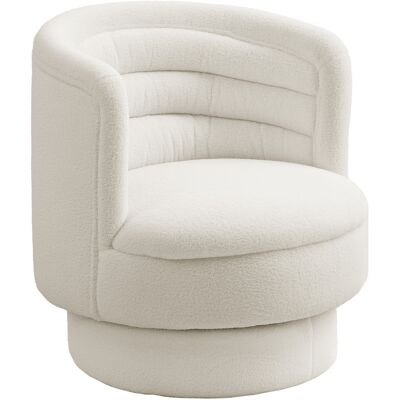 HOMCOM Sessel Wohnzimmer Drehbarer Relaxsessel mit Armlehnen, Loungesessel Lesesessel mit Sherpa-Optik, Polstersessel für Schlafzimmer Cremeweiß Aosom HOMCOM Sessel Wohnzimmer Drehbarer Relaxsessel mit Armlehnen, Loungesessel Lesesessel mit Sherpa-Optik, Polstersessel für Schlafzimmer Cremeweiß Aosom