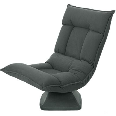 HOMCOM Bodenstuhl 360° Drehbar Bodensessel mit 5-Fach Verstellbarer Rückenlehne, Klappbares Bodensofa Meditationsstuhl Gepolstert Lazy Sofa für Wohnzimmer Gaming & Lesen Dunkelgrau Aosom HOMCOM Bodenstuhl 360° Drehbar Bodensessel mit 5-Fach Verstellbarer Rückenlehne, Klappbares Bodensofa Meditationsstuhl Gepolstert Lazy Sofa für Wohnzimmer Gaming & Lesen Dunkelgrau Aosom