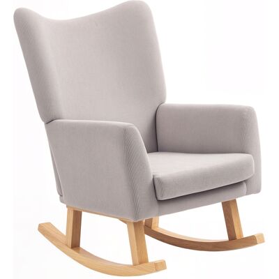 HOMCOM Schaukelstuhl Schaukelsessel mit hoher Rückenlehne, Cord-Optik, Schwingsessel Sessel Relaxsessel mit breite Armlehne, Holzkufen, Stillsessel für Wohnzimmer, Schlafzimmer, Balkon Hellgrau Aosom HOMCOM Schaukelstuhl Schaukelsessel mit hoher Rückenlehne, Cord-Optik, Schwingsessel Sessel Relaxsessel mit breite Armlehne, Holzkufen, Stillsessel für Wohnzimmer, Schlafzimmer, Balkon Hellgrau Aosom