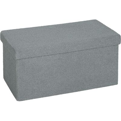 HOMCOM Sitzbank mit Stauraum faltbar Polsterbank mit Samtoptik, Sitztruhe, Truhenbank für Wohnzimmer Schlafzimmer Flur 76 x 38 x 38 cm, Dunkelgrau Aosom HOMCOM Sitzbank mit Stauraum faltbar Polsterbank mit Samtoptik, Sitztruhe, Truhenbank für Wohnzimmer Schlafzimmer Flur 76 x 38 x 38 cm, Dunkelgrau Aosom