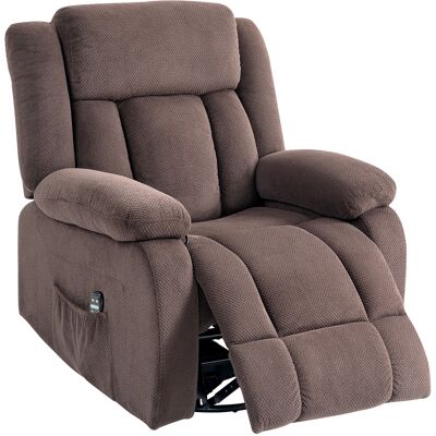 HOMCOM Relaxsessel Fernsehsessel mit Vibrationsmassage, Heizfunktion Drehbar Massagesessel mit Liegefunktion, Wippfunktion, 5 Modi, TV Sessel mit Fernbedienung, Seitentasche für Wohnzimmer, Braun Aosom HOMCOM Relaxsessel Fernsehsessel mit Vibrationsmassage, Heizfunktion Drehbar Massagesessel mit Liegefunktion, Wippfunktion, 5 Modi, TV Sessel mit Fernbedienung, Seitentasche für Wohnzimmer, Braun Aosom