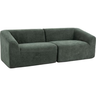 HOMCOM 3-Sitzer-Chenille-Sofa 225 cm, modernes gepolstertes Wohnzimmersofa mit breiter Sitzfläche, Federkernkissen, vollständig komprimiert, keine Montage erforderlich, dunkelgrün Aosom HOMCOM 3-Sitzer-Chenille-Sofa 225 cm, modernes gepolstertes Wohnzimmersofa mit breiter Sitzfläche, Federkernkissen, vollständig komprimiert, keine Montage erforderlich, dunkelgrün Aosom