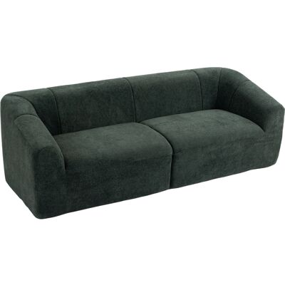 HOMCOM 3-Sitzer Sofa ohne Rahmen mit breiter Sitzfläche, dicker Polsterung, modernes Kompressionssofa in Chenille, 225x93x68 cm, für Wohnzimmer, Dunkelgrün Aosom HOMCOM 3-Sitzer Sofa ohne Rahmen mit breiter Sitzfläche, dicker Polsterung, modernes Kompressionssofa in Chenille, 225x93x68 cm, für Wohnzimmer, Dunkelgrün Aosom