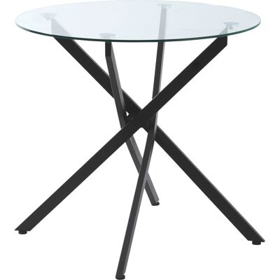 HOMCOM Couchtisch runder Glastisch Schwarz Beistelltisch mit Sicherheitsglas & Metallgestell 80x80x75 cm modern & stilvoll Aosom.de HOMCOM Couchtisch runder Glastisch Schwarz Beistelltisch mit Sicherheitsglas & Metallgestell 80x80x75 cm modern & stilvoll Aosom.de