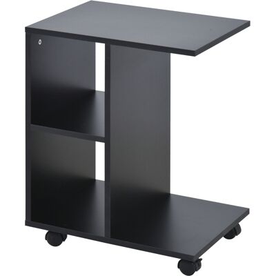 HOMCOM Couchtisch Beistelltisch Eckschreibtisch in C-Form Kaffeetisch Standtisch E1-Spanplatte Schwarz 45 x 35 x 58 cm Aosom HOMCOM Couchtisch Beistelltisch Eckschreibtisch in C-Form Kaffeetisch Standtisch E1-Spanplatte Schwarz 45 x 35 x 58 cm Aosom