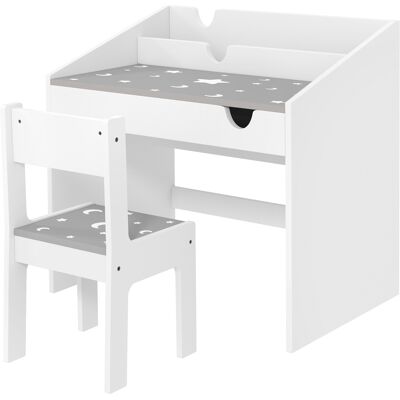 AIYAPLAY Kinder-Schreibtisch und Stuhl-Set für Kinder von 3-6 Jahren, Jungen- und Mädchen-Schreibtisch mit Stuhl, ausziehbare Schublade, Kinder-Tisch mit Stuhl für Schlafzimmer, Spielzimmer, Kindertagesstätte, grau Aosom AIYAPLAY Kinder-Schreibtisch und Stuhl-Set für Kinder von 3-6 Jahren, Jungen- und Mädchen-Schreibtisch mit Stuhl, ausziehbare Schublade, Kinder-Tisch mit Stuhl für Schlafzimmer, Spielzimmer, Kindertagesstätte, grau Aosom