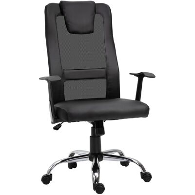 Vinsetto ergonomischer Bürostuhl höhenverstellbar mit Wippfunktion und Armlehnen bis 120 kg in Schwarz für bequemes Arbeiten Aosom.de Vinsetto ergonomischer Bürostuhl höhenverstellbar mit Wippfunktion und Armlehnen bis 120 kg in Schwarz für bequemes Arbeiten Aosom.de
