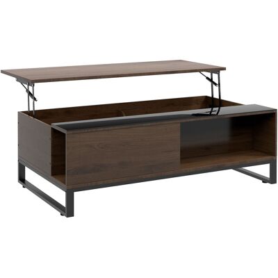 HOMCOM - Lift-top Coffee Table - Walnut - Steel - Coffee Table HOMCOM - Lift-top Coffee Table - Walnut - Steel - Coffee Table