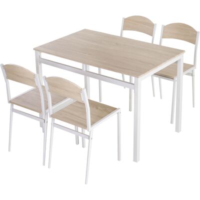 HOMCOM 5-teiliges Essset - Modern MDF & Metall in Grau & Weiß HOMCOM 5-teiliges Essset - Modern MDF & Metall in Grau & Weiß