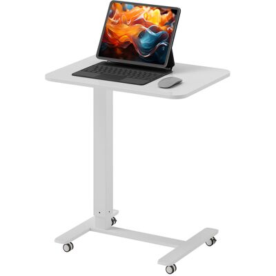 HOMCOM Höhenverstellbarer Steh-Sitz C-förmiger Schreibtisch - Platzsparend Weiß HOMCOM Höhenverstellbarer Steh-Sitz C-förmiger Schreibtisch - Platzsparend Weiß