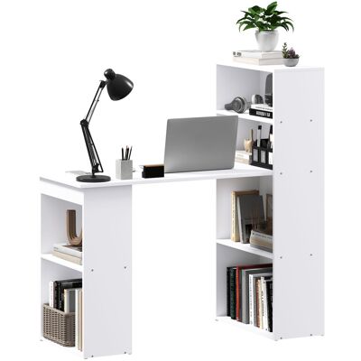 HOMCOM Schreibtisch Küchentisch mit Regal 120x55cm Computertisch Laptoptisch Arbeitstisch in Weiß für Büro & Home Office Aosom.de HOMCOM Schreibtisch Küchentisch mit Regal 120x55cm Computertisch Laptoptisch Arbeitstisch in Weiß für Büro & Home Office Aosom.de