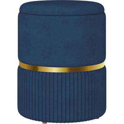 HOMCOM Hocker Fußhocker, Aufbewahrungshocker, Cordstoff, modernes Design, 36 x 36 x 44 cm, für Wohnzimmer, Schlafzimmer, Blau Aosom HOMCOM Hocker Fußhocker, Aufbewahrungshocker, Cordstoff, modernes Design, 36 x 36 x 44 cm, für Wohnzimmer, Schlafzimmer, Blau Aosom