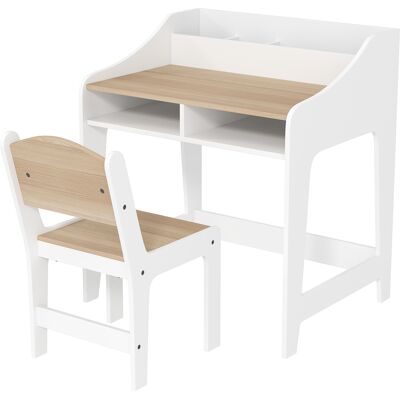 AIYAPLAY Kinder Schreibtisch- und Stuhlset für Kinder im Alter von 3 bis 8 Jahren, Schreibtisch für Jungen und Mädchen mit Stuhl, offenen Fächern und Regalen, für Schlafzimmer, Spielzimmer, Kindertagesstätte, Naturholzoptik Aosom AIYAPLAY Kinder Schreibtisch- und Stuhlset für Kinder im Alter von 3 bis 8 Jahren, Schreibtisch für Jungen und Mädchen mit Stuhl, offenen Fächern und Regalen, für Schlafzimmer, Spielzimmer, Kindertagesstätte, Naturholzoptik Aosom