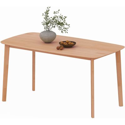 HOMCOM Rechteckiger Esstisch für 6 Personen in naturholzoptik 150 cm mit massivem Holzrahmen und großer Tischplatte, für Esszimmer, Wohnzimmer, Büro Aosom HOMCOM Rechteckiger Esstisch für 6 Personen in naturholzoptik 150 cm mit massivem Holzrahmen und großer Tischplatte, für Esszimmer, Wohnzimmer, Büro Aosom
