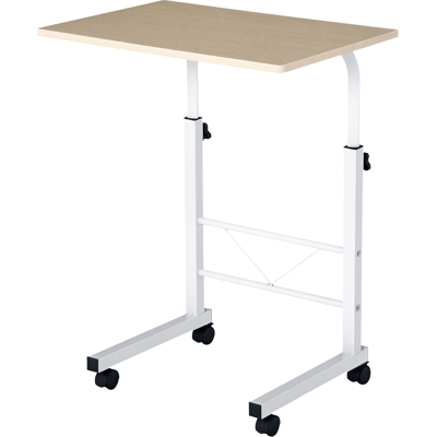 HOMCOM Beistelltisch höhenverstellbar Couchtisch mobil mit Rädern & Bremsen, C-Tisch aus Spanplatte & Stahl, vielseitig einsetzbar Aosom.de HOMCOM Beistelltisch höhenverstellbar Couchtisch mobil mit Rädern & Bremsen, C-Tisch aus Spanplatte & Stahl, vielseitig einsetzbar Aosom.de