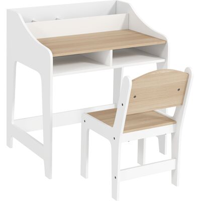 AIYAPLAY Kinderschreibtisch Set Kinder Schreibtisch und Stuhl Schülerschreibtisch mit 5 Fächern Kindertisch Jugendschreibtisch für Jungs & Mädchen Natur Aosom AIYAPLAY Kinderschreibtisch Set Kinder Schreibtisch und Stuhl Schülerschreibtisch mit 5 Fächern Kindertisch Jugendschreibtisch für Jungs & Mädchen Natur Aosom