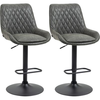 HOMCOM 2er-Set Barhocker, Küchenhocker, höhenverstellbar HOMCOM 2er-Set Barhocker, Küchenhocker, höhenverstellbar