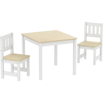AIYAPLAY Kindertisch mit Stühlen, Tisch- und 2‑Stühle-Set aus Holz zum Zeichnen, Spielen, Lernen, Geschenk für Mädchen und Jungen 3-8 Jahre, für Spielzimmer, Schlafzimmer, Kindergarten, Naturholz Aosom AIYAPLAY Kindertisch mit Stühlen, Tisch- und 2‑Stühle-Set aus Holz zum Zeichnen, Spielen, Lernen, Geschenk für Mädchen und Jungen 3-8 Jahre, für Spielzimmer, Schlafzimmer, Kindergarten, Naturholz Aosom