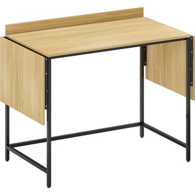 HOMCOM Schreibtisch Klappbar Computertisch Bürotisch mit Modern-Design, Metallgestell für Arbeitszimmer Schlafzimmer Home Office, 100/135/170 x 58 x 78 cm Eiche Aosom HOMCOM Schreibtisch Klappbar Computertisch Bürotisch mit Modern-Design, Metallgestell für Arbeitszimmer Schlafzimmer Home Office, 100/135/170 x 58 x 78 cm Eiche Aosom