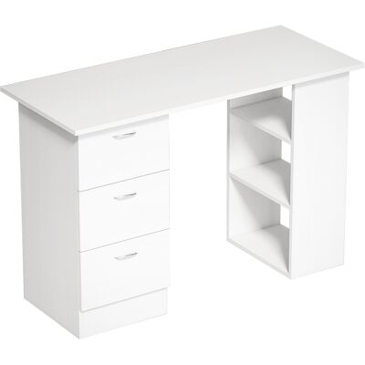 HOMCOM - 120x49x72cm - Weiß - 3 Schubladen - Desk HOMCOM - 120x49x72cm - Weiß - 3 Schubladen - Desk
