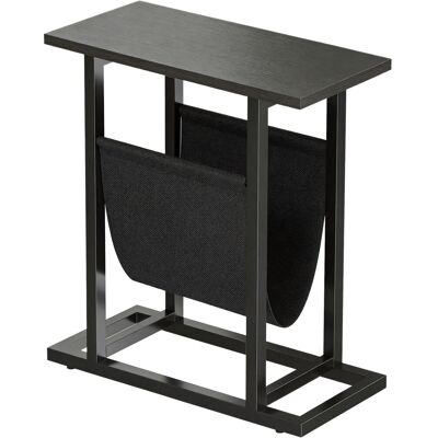 HOMCOM Beistelltisch Nachttisch mit Stofftasche, Couchtisch mit Stahlrahmen, Wohnzimmertisch Sofatisch für Wohnzimmer Schlafzimmer 49 x 19 x 55 cm Schwarz Aosom HOMCOM Beistelltisch Nachttisch mit Stofftasche, Couchtisch mit Stahlrahmen, Wohnzimmertisch Sofatisch für Wohnzimmer Schlafzimmer 49 x 19 x 55 cm Schwarz Aosom