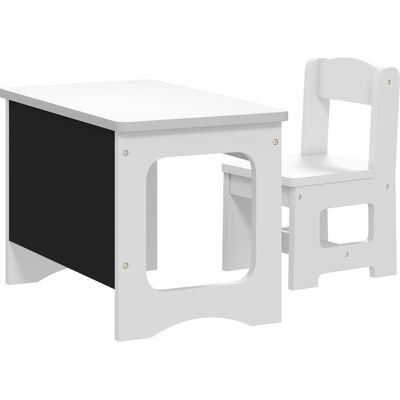 AIYAPLAY Kindertisch mit Stuhl, wendbare Tischplatte, Tisch und Stuhl mit Tafel zum Zeichnen, für Kinder 3-6 Jahre, zum Lernen, Kita, Klassenzimmer, Weiß Aosom AIYAPLAY Kindertisch mit Stuhl, wendbare Tischplatte, Tisch und Stuhl mit Tafel zum Zeichnen, für Kinder 3-6 Jahre, zum Lernen, Kita, Klassenzimmer, Weiß Aosom