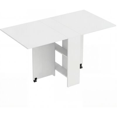 HOMCOM Esstisch Klapptisch Schreibtisch Beistelltisch Tisch Ablagefläche Holz Weiß 80 x 140 x 74 cm Aosom HOMCOM Esstisch Klapptisch Schreibtisch Beistelltisch Tisch Ablagefläche Holz Weiß 80 x 140 x 74 cm Aosom
