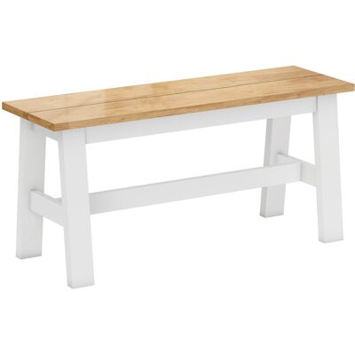 HOMCOM Küchenbank Holz, bis 240 kg, Holzbank Esszimmer, Sitzbank Schlafzimmer, 95 x 30 x 45 cm, Eiche Aosom.de HOMCOM Küchenbank Holz, bis 240 kg, Holzbank Esszimmer, Sitzbank Schlafzimmer, 95 x 30 x 45 cm, Eiche Aosom.de