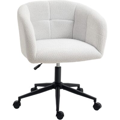 HOMCOM Schreibtischstuhl Homeoffice Stuhl mit Samt-Leinenoptik, gewölbter Rückenlehne, Höhenverstellbar Drehstuhl mit Wippfunktion, Bürostuhl bis 120 kg für Arbeitszimmer, Schlafzimmer, Cremeweiß Aosom HOMCOM Schreibtischstuhl Homeoffice Stuhl mit Samt-Leinenoptik, gewölbter Rückenlehne, Höhenverstellbar Drehstuhl mit Wippfunktion, Bürostuhl bis 120 kg für Arbeitszimmer, Schlafzimmer, Cremeweiß Aosom