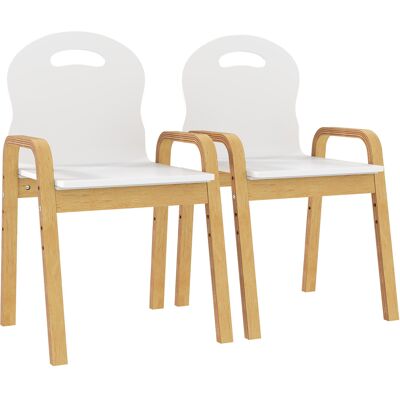 AIYAPLAY 2er Set Kinderstuhl aus Holz Stapelbar Höhenverstellbar Schreibtischstuhl mit Armlehne, bis 80 kg, leicht tragbar Kinder Stuhl für 3-15 Jahren 39x34x61,5 cm für Drinnen Draußen Kinderzimmer Aosom AIYAPLAY 2er Set Kinderstuhl aus Holz Stapelbar Höhenverstellbar Schreibtischstuhl mit Armlehne, bis 80 kg, leicht tragbar Kinder Stuhl für 3-15 Jahren 39x34x61,5 cm für Drinnen Draußen Kinderzimmer Aosom