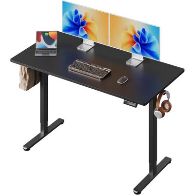 DEVAISE höhenverstellbarer Schreibtisch 100×60 cm, einteilige Tischplatte, leiser Motor und 3-fache Höhenspeicherung, ergonomischer Sitz-Steh-Tisch für Büro, Schwarz DEVAISE höhenverstellbarer Schreibtisch 100×60 cm, einteilige Tischplatte, leiser Motor und 3-fache Höhenspeicherung, ergonomischer Sitz-Steh-Tisch für Büro, Schwarz