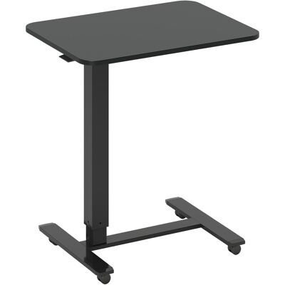 HOMCOM Höhenverstellbar Steh-Sitz C-förmig Schreibtisch Platzsparend Laptoptisch Stehpult Beistelltisch mit Rollen für Arbeitszimmer Wohnzimmer Schwarz Belastbar bis 70 kg 65 x 48 x 70-110 cm Aosom HOMCOM Höhenverstellbar Steh-Sitz C-förmig Schreibtisch Platzsparend Laptoptisch Stehpult Beistelltisch mit Rollen für Arbeitszimmer Wohnzimmer Schwarz Belastbar bis 70 kg 65 x 48 x 70-110 cm Aosom