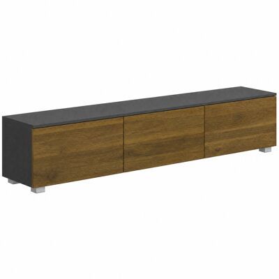 HOMCOM TV-Möbel hängend oder stehend 160 cm, TV-Lowboard für Fernseher bis 165,1 cm, Tür mit Soft-Close, Kabeldurchführungen, TV-Bank für Wohnzimmer, Schlafzimmer, Nussbaum Aosom HOMCOM TV-Möbel hängend oder stehend 160 cm, TV-Lowboard für Fernseher bis 165,1 cm, Tür mit Soft-Close, Kabeldurchführungen, TV-Bank für Wohnzimmer, Schlafzimmer, Nussbaum Aosom