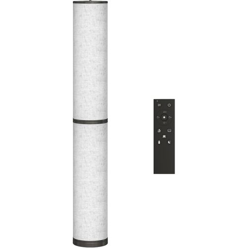HOMCOM Stehleuchte Modern, Wohnzimmerlampe dimmbar, Einstellbare Farbtemperaturen 3000K-6000K, Magnetische Fernbedienung, Timer, für Schlafzimmer, Büro, Dekoration, Beige Aosom